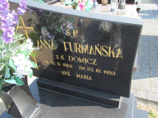 Anna Furmańska 1964 Bukownica - Grobonet - Wyszukiwarka osób pochowanych